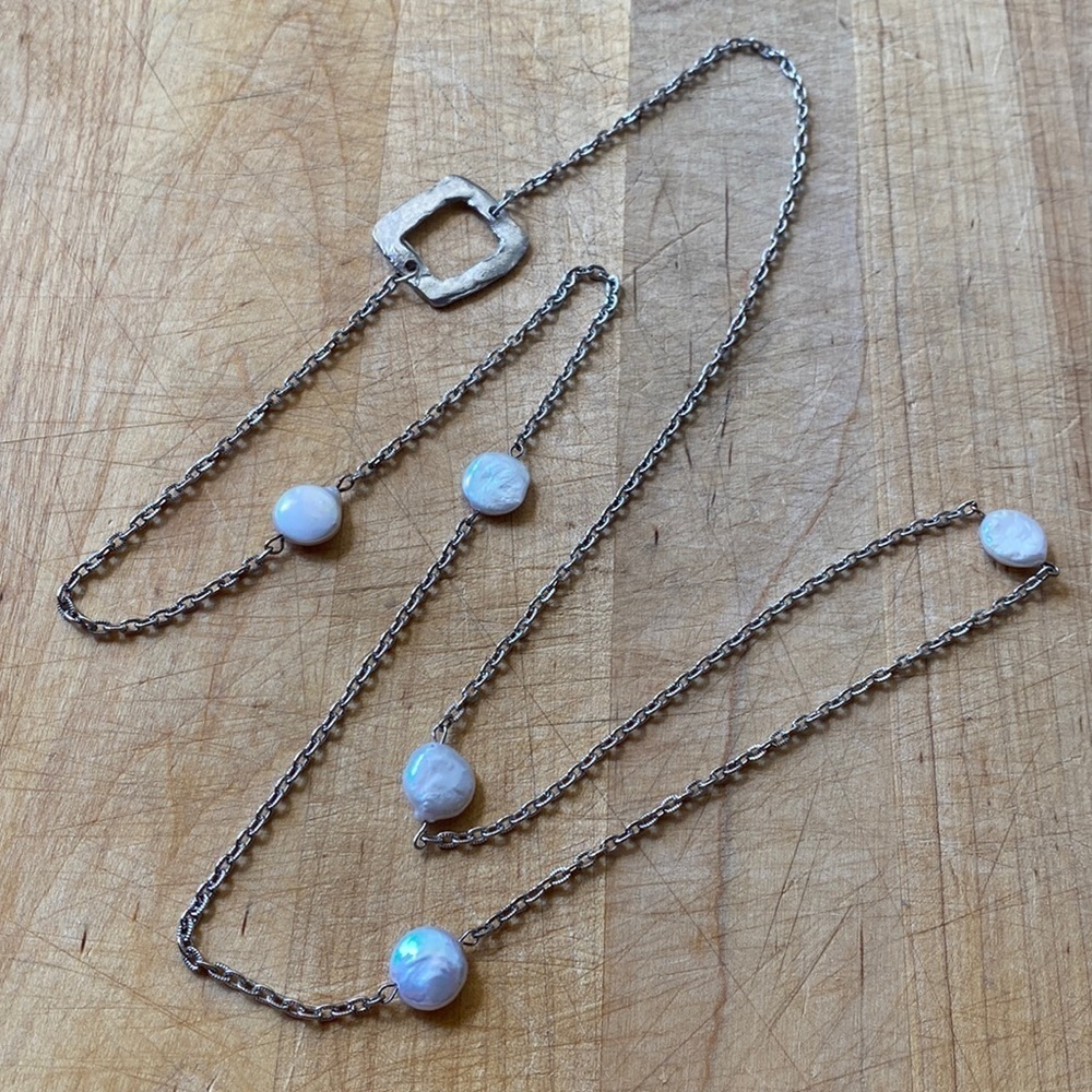 Susan Shaw Square Chain Necklace